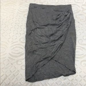 Helmut Helmut Lang Heather Grey Jersey Skirt